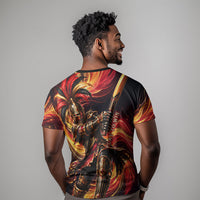 Trinbago Knight Riders Cricket T shirt Trinidad and Tobago Fiery Knight Warrior Bat Flame