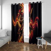 Trinbago Knight Riders Cricket Window Curtain Trinidad and Tobago Fiery Knight Warrior Bat Flame