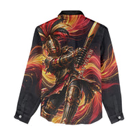 Trinbago Knight Riders Cricket Women Casual Shirt Trinidad and Tobago Fiery Knight Warrior Bat Flame