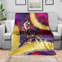 Trinbago Knight Riders Cricket Blanket Trinidad and Tobago Unleash The Knight Brush Stroke