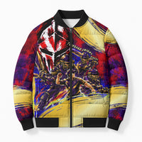 Trinbago Knight Riders Cricket Bomber Puffer Jacket Trinidad and Tobago Unleash The Knight Brush Stroke