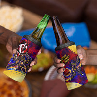 Trinbago Knight Riders Cricket 4 in 1 Can Cooler Tumbler Trinidad and Tobago Unleash The Knight Brush Stroke