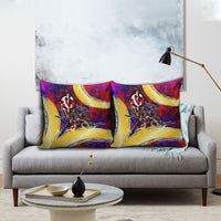 Trinbago Knight Riders Cricket Pillow Cover Trinidad and Tobago Unleash The Knight Brush Stroke