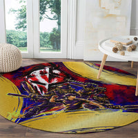 Trinbago Knight Riders Cricket Round Carpet Trinidad and Tobago Unleash The Knight Brush Stroke