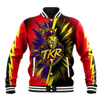 Trinidad and Tobago Cricket Baseball Jacket Trinbago Knight Riders - Ride Or Die Comic Halftone