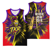 Trinidad and Tobago Cricket Basketball Jersey Trinbago Knight Riders - Ride Or Die Comic Halftone