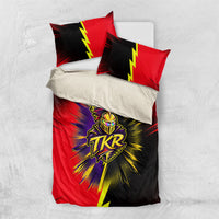 Trinidad and Tobago Cricket Bedding Set Trinbago Knight Riders - Ride Or Die Comic Halftone
