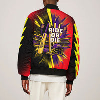 Trinidad and Tobago Cricket Bomber Jacket Trinbago Knight Riders - Ride Or Die Comic Halftone