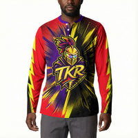 Trinidad and Tobago Cricket Button Sweatshirt Trinbago Knight Riders - Ride Or Die Comic Halftone