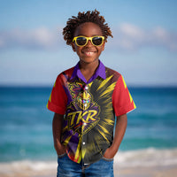 Trinidad and Tobago Cricket Kid Hawaiian Shirt Trinbago Knight Riders - Ride Or Die Comic Halftone