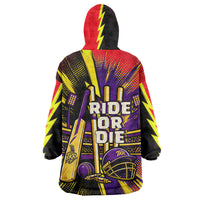 Trinidad and Tobago Cricket Kid Wearable Blanket Hoodie Trinbago Knight Riders - Ride Or Die Comic Halftone