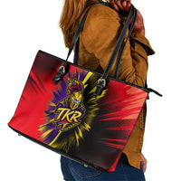 Trinidad and Tobago Cricket Leather Tote Bag Trinbago Knight Riders - Ride Or Die Comic Halftone