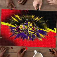 Trinidad and Tobago Cricket Puzzle Trinbago Knight Riders - Ride Or Die Comic Halftone