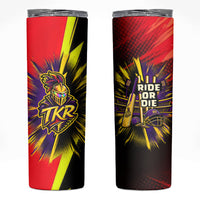 Trinidad and Tobago Cricket Skinny Tumbler Trinbago Knight Riders - Ride Or Die Comic Halftone