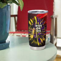 Trinidad and Tobago Cricket Tumbler Cup Trinbago Knight Riders - Ride Or Die Comic Halftone