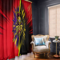 Trinidad and Tobago Cricket Window Curtain Trinbago Knight Riders - Ride Or Die Comic Halftone