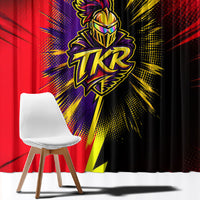Trinidad and Tobago Cricket Window Curtain Trinbago Knight Riders - Ride Or Die Comic Halftone