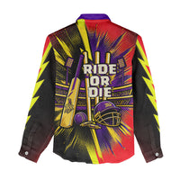 Trinidad and Tobago Cricket Women Casual Shirt Trinbago Knight Riders - Ride Or Die Comic Halftone