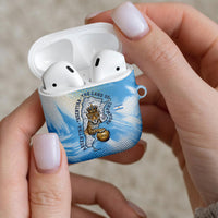 Argentina Football Land Of Champions AirPods Case Halftone Dot Jaguar Mascot National Map