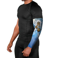 Argentina Football Land Of Champions Arm Sleeves Halftone Dot Jaguar Mascot National Map