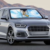 Argentina Football Land Of Champions Auto Sun Shade Halftone Dot Jaguar Mascot National Map