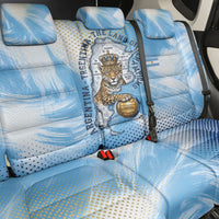 Argentina Football Land Of Champions Back Car Seat Cover Halftone Dot Jaguar Mascot National Map