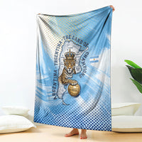 Argentina Football Land Of Champions Blanket Halftone Dot Jaguar Mascot National Map