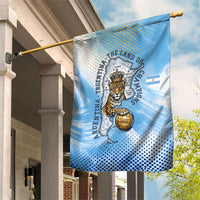Argentina Football Land Of Champions Garden Flag Halftone Dot Jaguar Mascot National Map