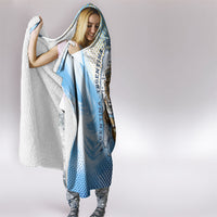 Argentina Football Land Of Champions Hooded Blanket Halftone Dot Jaguar Mascot National Map
