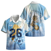 Argentina Football Land Of Champions Kid Hawaiian Shirt Halftone Dot Jaguar Mascot National Map