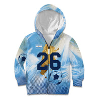 Argentina Football Land Of Champions Kid Hoodie Halftone Dot Jaguar Mascot National Map