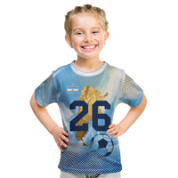 Argentina Football Land Of Champions Kid T Shirt Halftone Dot Jaguar Mascot National Map