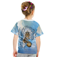 Argentina Football Land Of Champions Kid T Shirt Halftone Dot Jaguar Mascot National Map