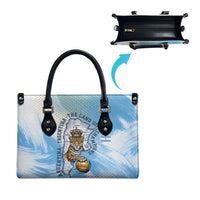 Argentina Football Land Of Champions Leather Bag Halftone Dot Jaguar Mascot National Map