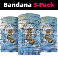 Argentina Football Land Of Champions Neck Gaiter Halftone Dot Jaguar Mascot National Map