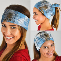 Argentina Football Land Of Champions Neck Gaiter Halftone Dot Jaguar Mascot National Map