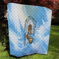 Argentina Football Land Of Champions Quilt Halftone Dot Jaguar Mascot National Map