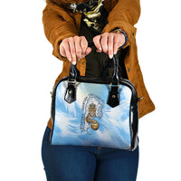 Argentina Football Land Of Champions Shoulder Handbag Halftone Dot Jaguar Mascot National Map