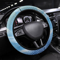 Argentina Football Land Of Champions Steering Wheel Cover Halftone Dot Jaguar Mascot National Map