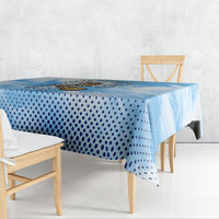 Argentina Football Land Of Champions Tablecloth Halftone Dot Jaguar Mascot National Map