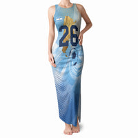 Argentina Football Land Of Champions Tank Maxi Dress Halftone Dot Jaguar Mascot National Map