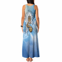 Argentina Football Land Of Champions Tank Maxi Dress Halftone Dot Jaguar Mascot National Map