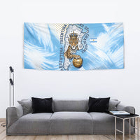 Argentina Football Land Of Champions Tapestry Halftone Dot Jaguar Mascot National Map