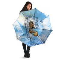 Argentina Football Land Of Champions Umbrella Halftone Dot Jaguar Mascot National Map