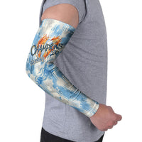 Argentina Football Campeones Del Mundo 2026 Arm Sleeves Champions Soccer Flag Watercolor Paint Drips Trophy
