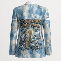 Argentina Football Campeones Del Mundo 2026 Blazer Champions Soccer Flag Watercolor Paint Drips Trophy