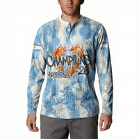 Argentina Football Campeones Del Mundo 2026 Button Sweatshirt Champions Soccer Flag Watercolor Paint Drips Trophy