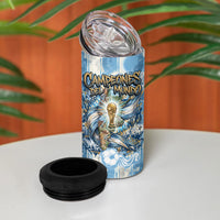 Argentina Football Campeones Del Mundo 2026 4 in 1 Can Cooler Tumbler Champions Soccer Flag Watercolor Paint Drips Trophy
