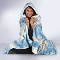 Argentina Football Campeones Del Mundo 2026 Hooded Blanket Champions Soccer Flag Watercolor Paint Drips Trophy