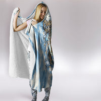 Argentina Football Campeones Del Mundo 2026 Hooded Blanket Champions Soccer Flag Watercolor Paint Drips Trophy